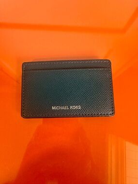 Michael Kors Men’s Blue Leather Card Case NWOT